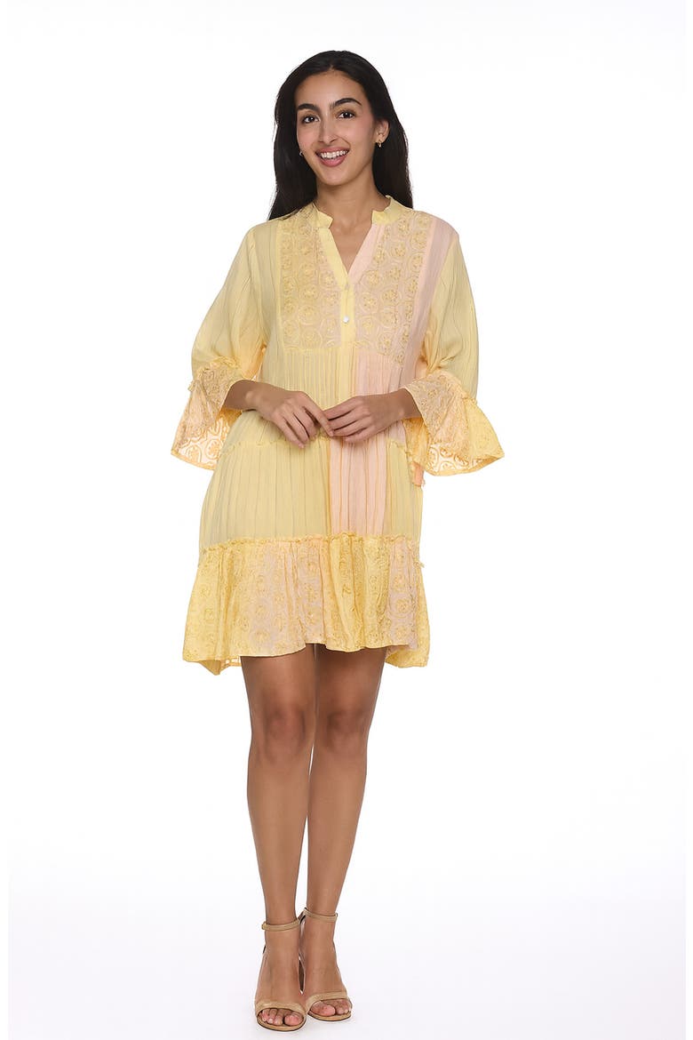 Tiered Dress, Alternate, color, LIGHT YELLOW