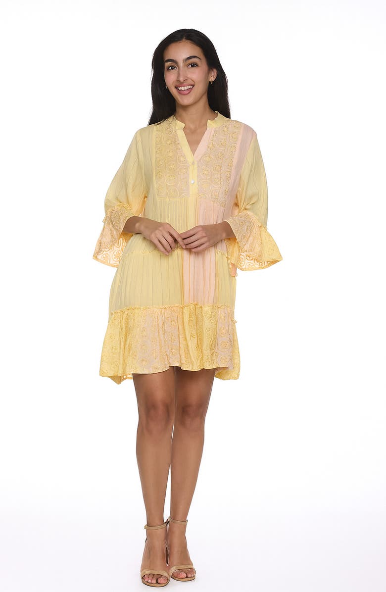 RANEES Tiered Dress, Alternate, color, Light Yellow