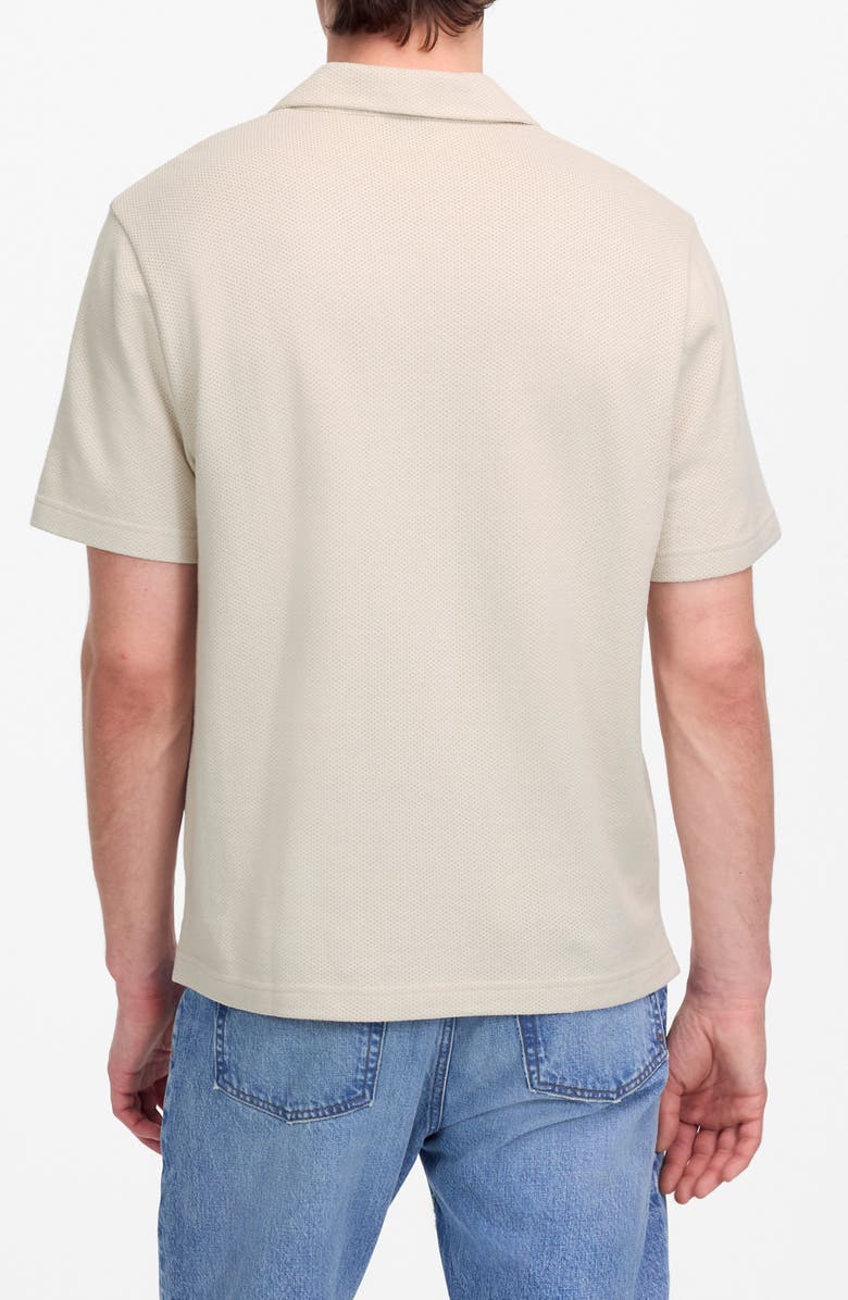 Madewell Johnny Collar Heavyweight Mesh Polo, Alternate, color, Dove