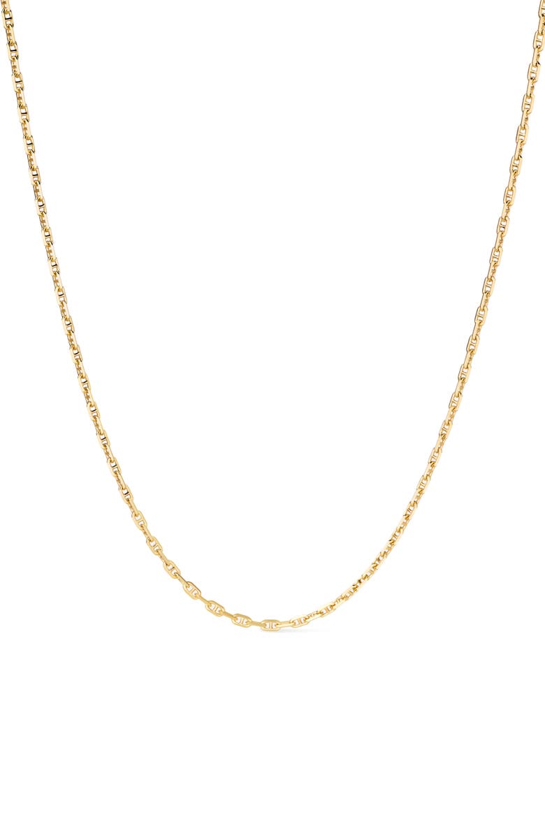 Ana Luisa Solid Yellow Gold - Anchor Chain Necklace, Main, color, 