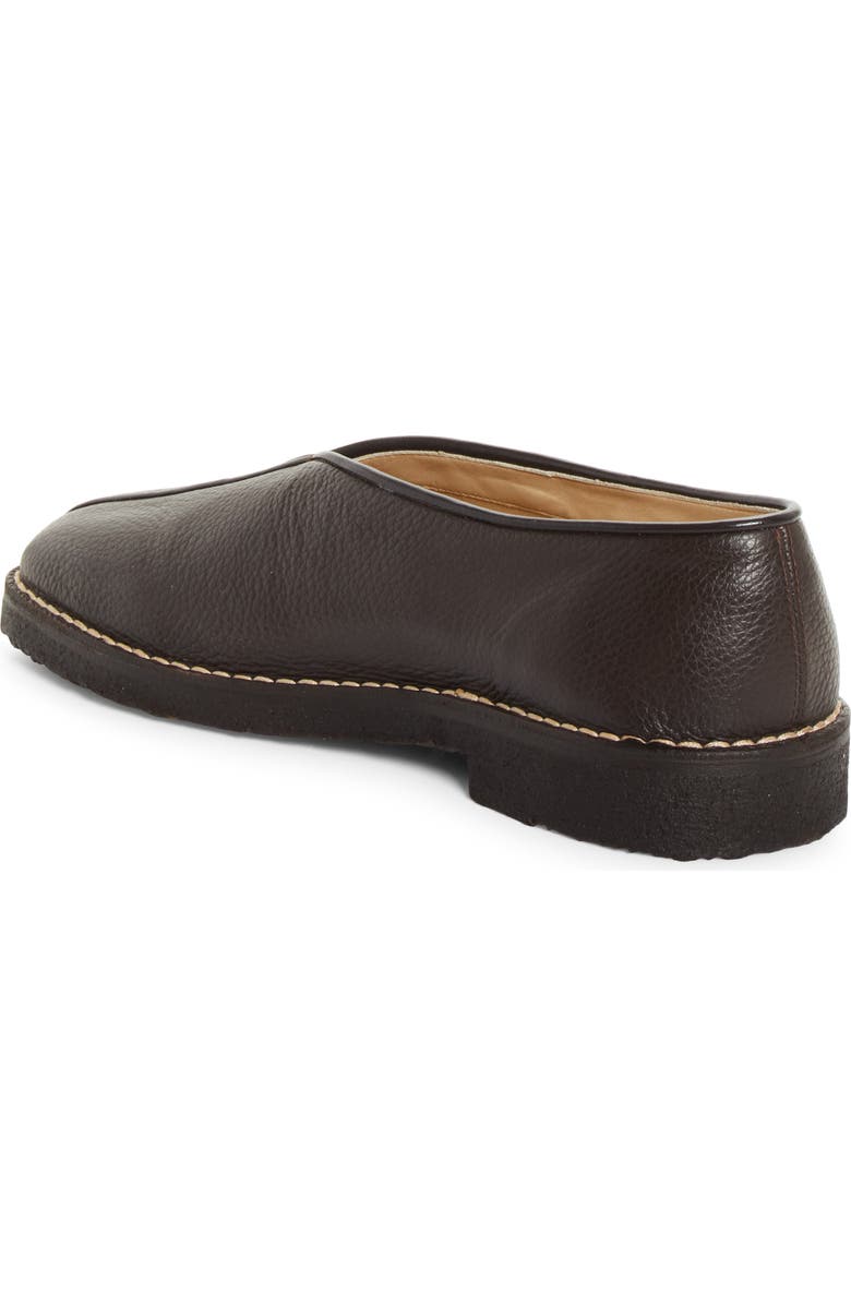 Lemaire Piped Crepe Slipper Loafer, Alternate, color, Dark Brown