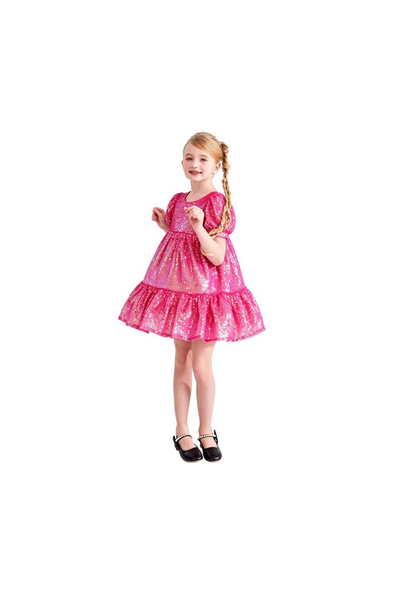 Elira Sequin Party Dress, Alternate, color, Pink