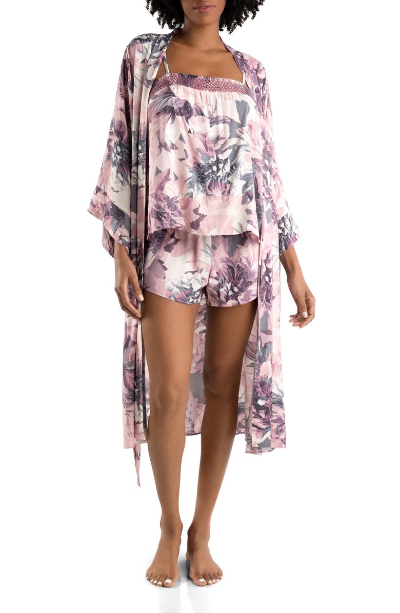 Midnight Bakery Moonlight Beach Floral Camisole Short Pajamas, Alternate, color, 