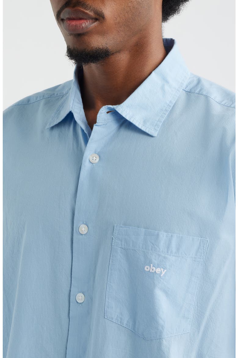 Bigwig Jamie Stripe Short Sleeve Button-Up Shirt, Alternate, color, SKY BLUE MULTI