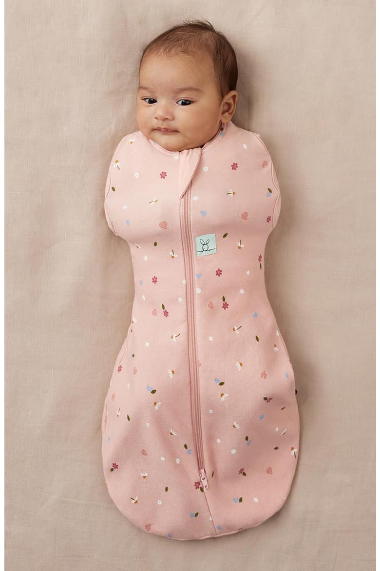 0.2 TOG Organic Cotton Cocoon Swaddle Sack, Alternate, color, DAISIES