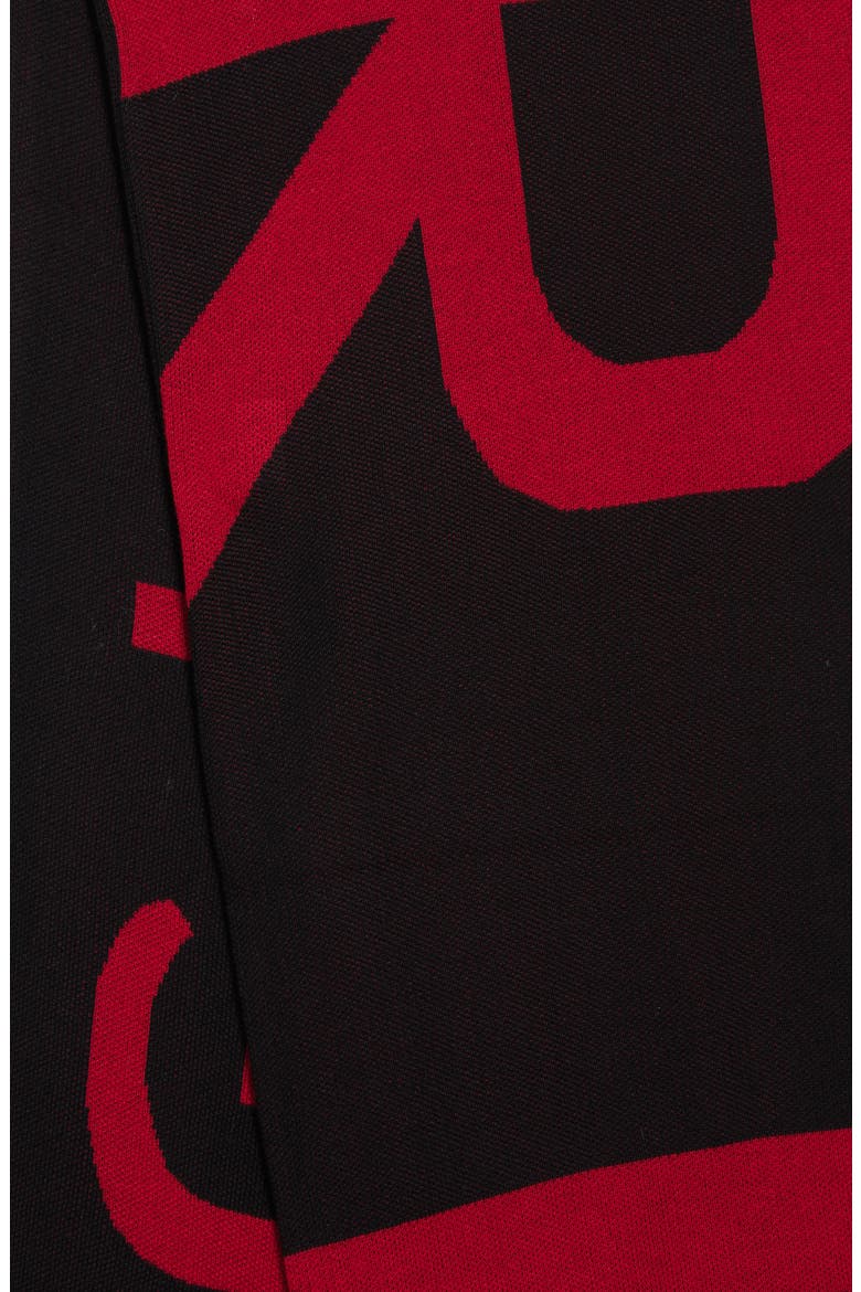Logo Scarf, Alternate, color, BLACK RED