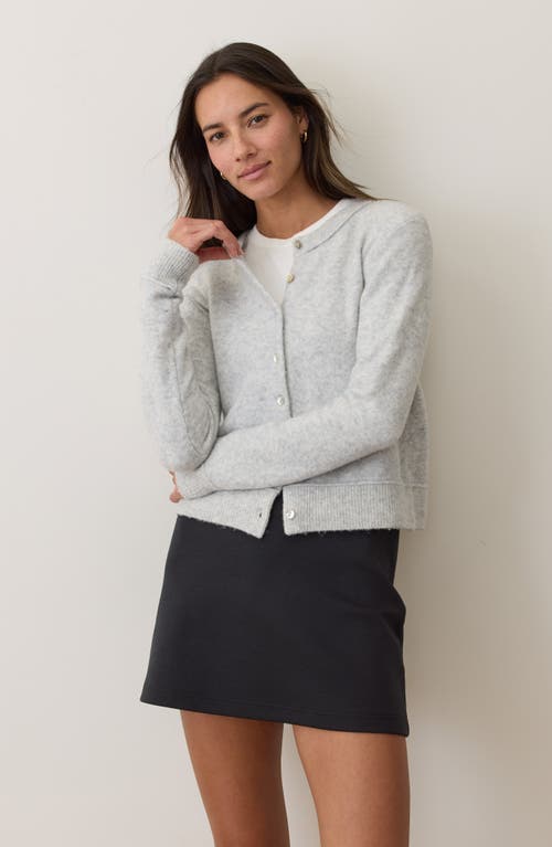 Marine Layer Sausalito Merino Wool Blend Cardigan In Gray