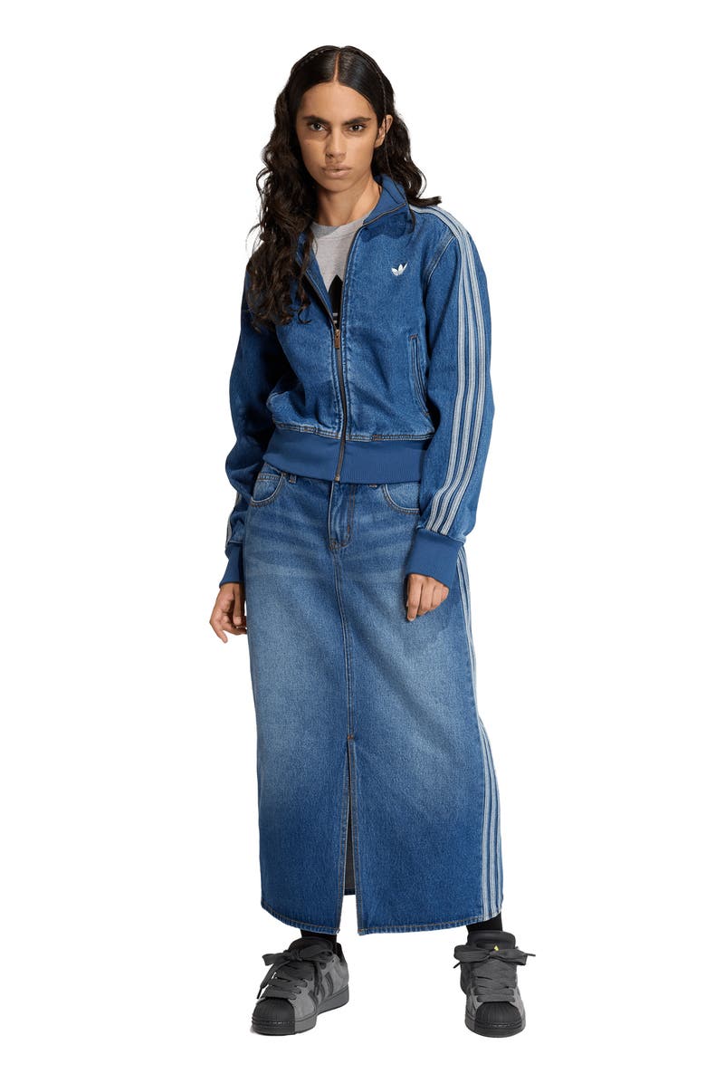 adidas Originals Firebird Denim Track Jacket, Alternate, color,