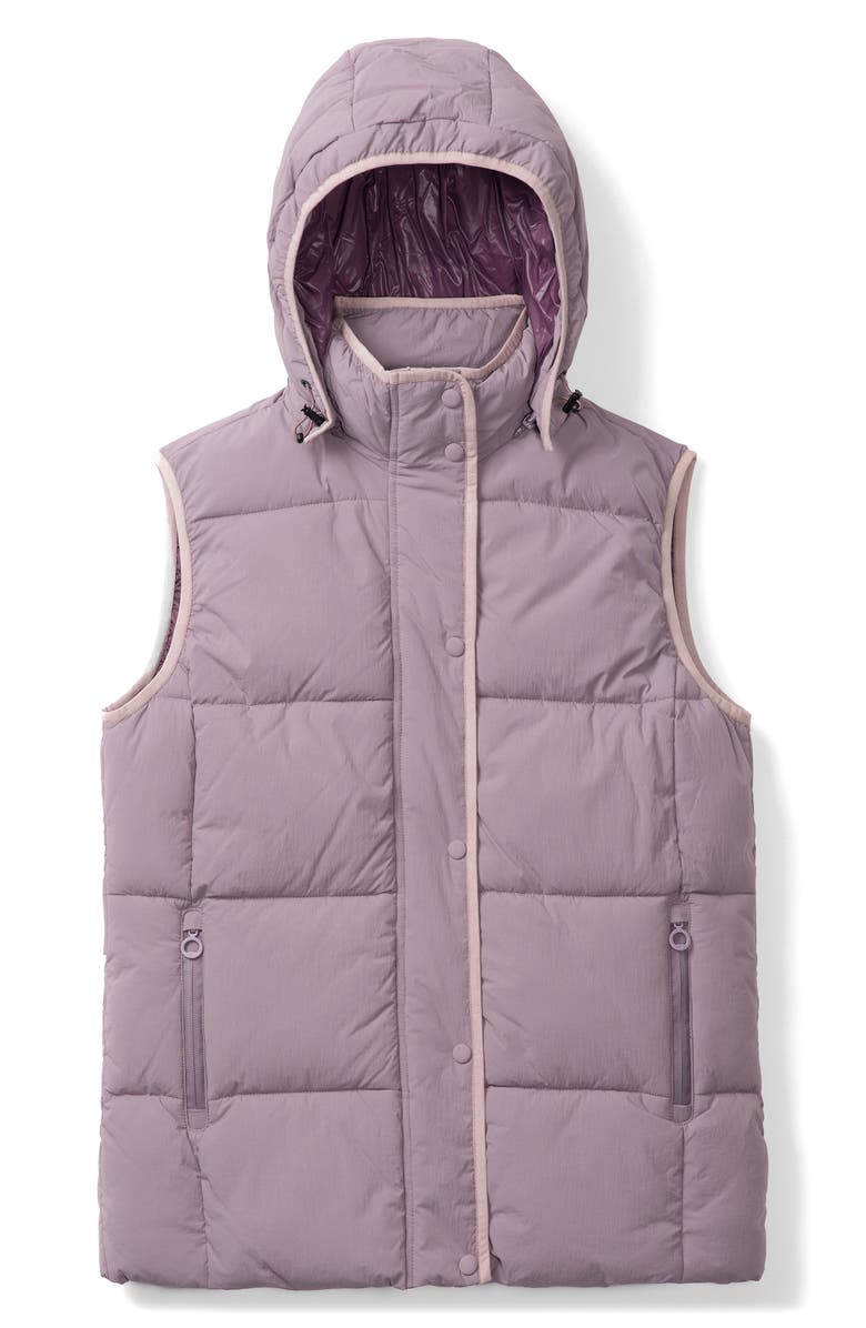 Noize Mavis Hooded Puffer Vest, Alternate, color, Wisteria