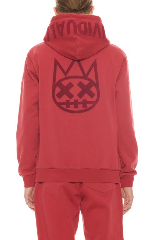 Cult Of Individuality Logo Zip-up Hoodie In Garnet