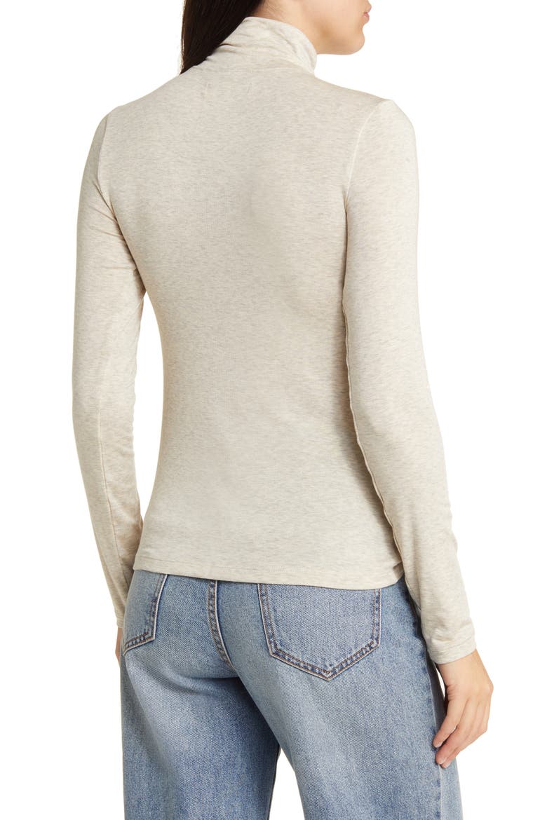 Mock Neck Top, Alternate, color, BEIGE OATMEAL MEDIUM HEATHER