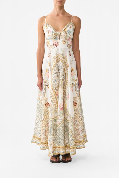 Long Dress With Tie Front Ottoman Dynasty