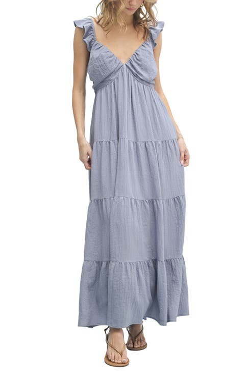 Textured Tiered Maxi Dress