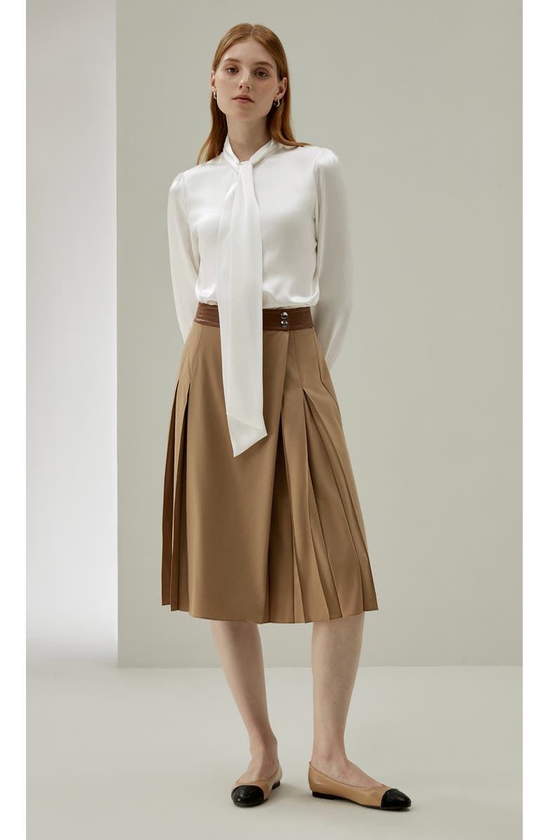 Lilysilk Women's Bow-tie Neck Silk Blouse, Alternate, color, Natural White