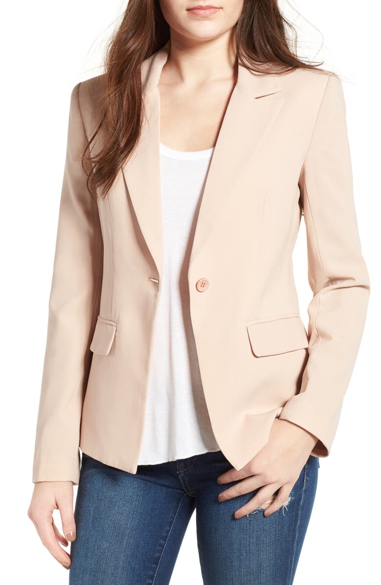 Mural Structured Blazer, Main, color, Nude
