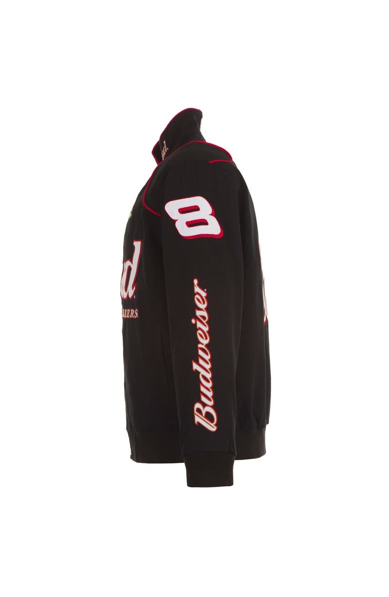 JH DESIGN Men's JH Design Black Dale Earnhardt Jr. Budweiser Full-Snap Twill Jacket, Alternate, color, Black