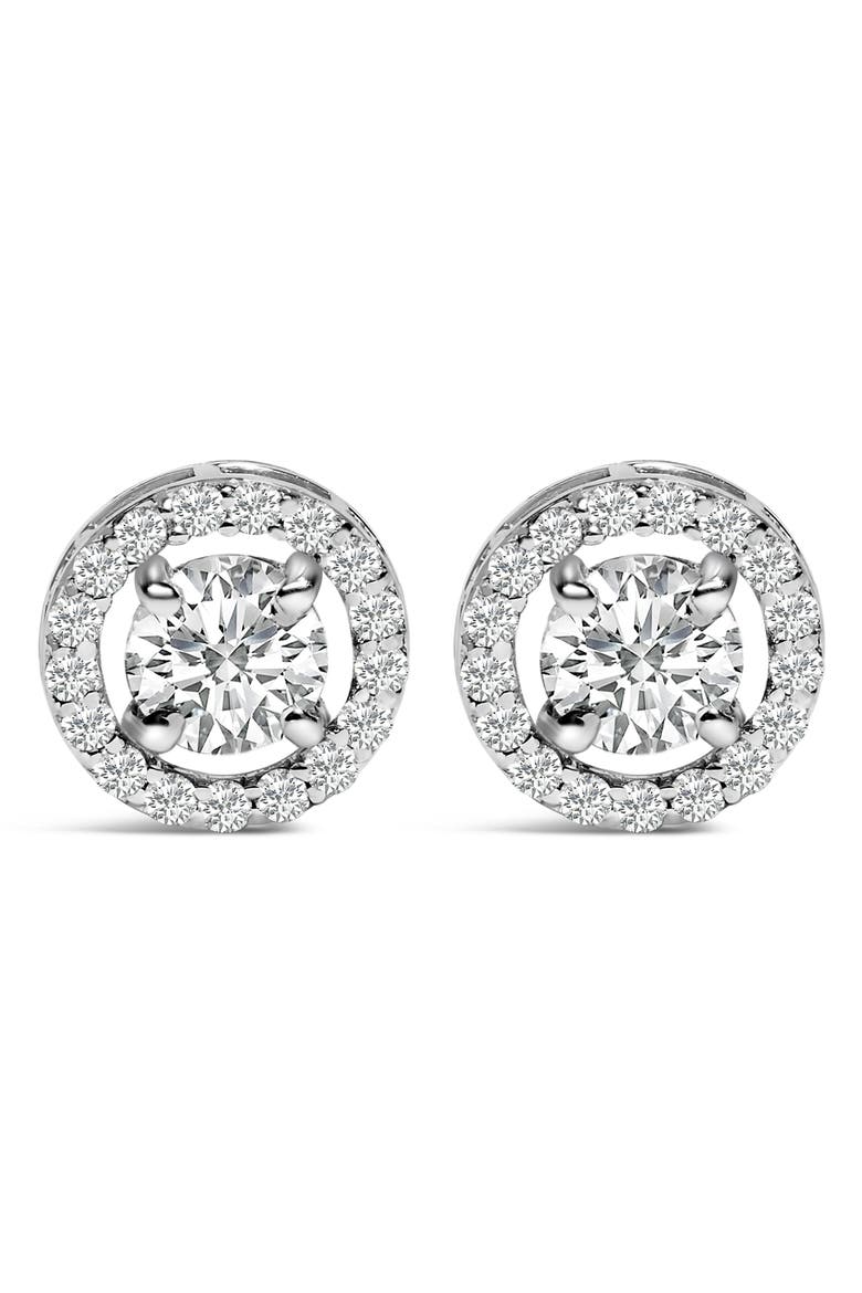 Men's 14K White Gold 1 3/4 Cttw Lab Grown Diamond Halo Cufflink, Main, color, White