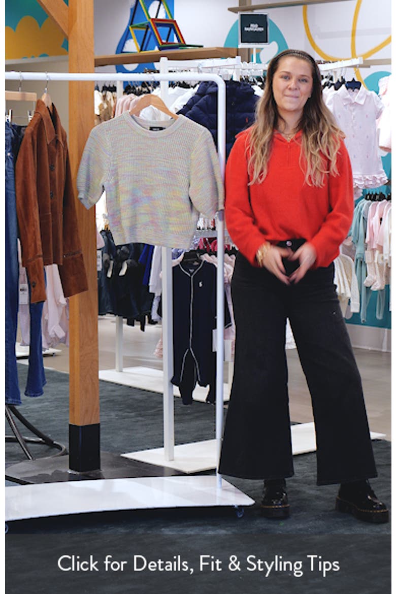 Eye Candy Mélange Puff Sleeve Cotton Sweater video