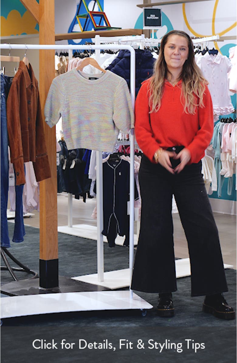 Eye Candy Mélange Puff Sleeve Cotton Sweater, sales video thumbnail