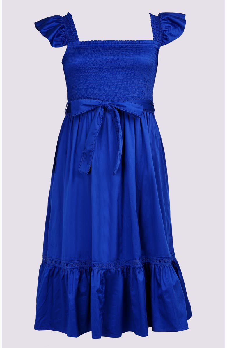 Leota Ivanna A-Line Smocked Midi Dress, Alternate, color, Blue