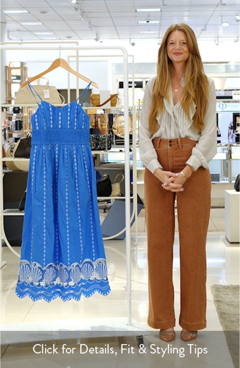 Murano Embroidered Eyelet Cotton Sundress, sales video thumbnail