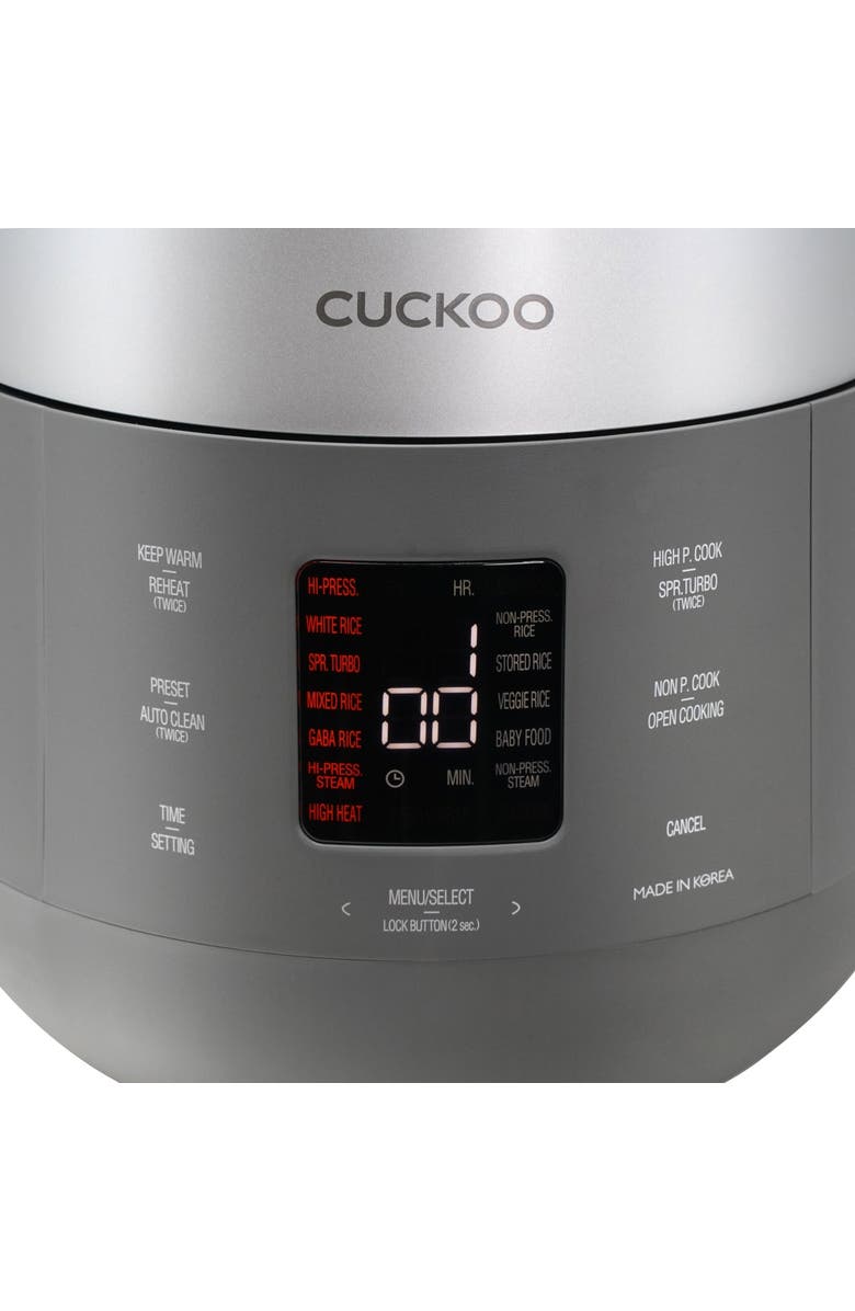 Cuckoo 10-Cup (Uncooked) / 20-Cup (Cooked) Twin Pressure Rice Cooker, Alternate, color, Grey