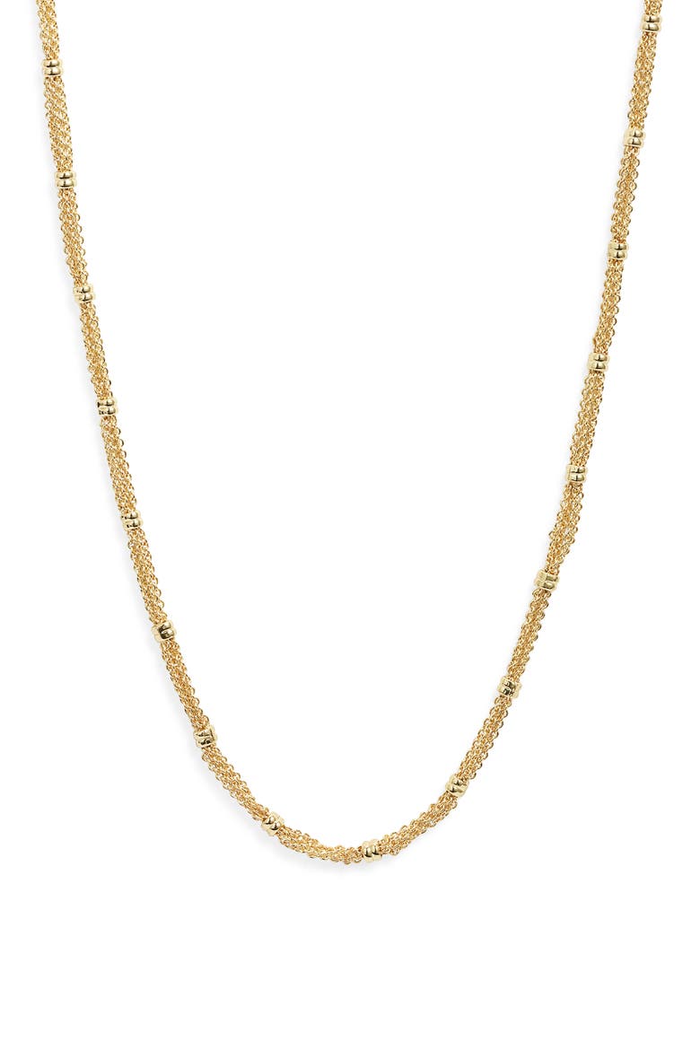 Gathered Chain Wrap Necklace, Main, color, GOLD