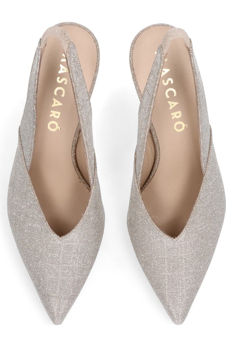 MASCARO Block Heel Glitzy Slingback, Main, color, Metallic Gold