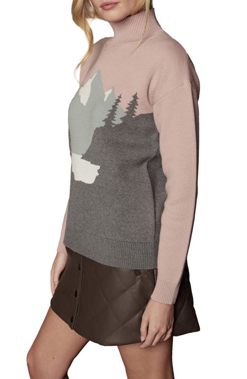 Alp N Rock Simran Mock Neck Organic Cotton Blend Sweater In Animal Print