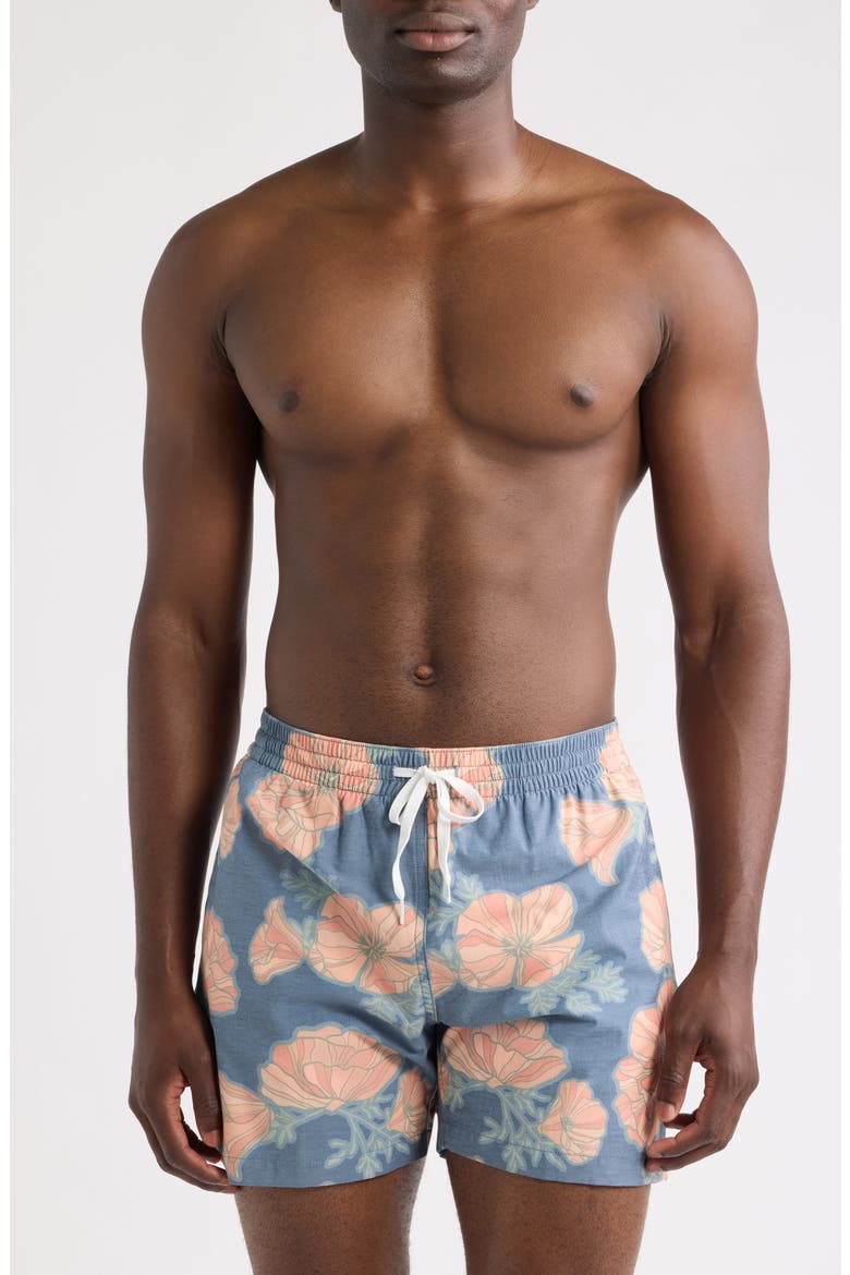 The Great Grand Poppy 5.5-Inch Swim Trunks, Main, color, NAVY