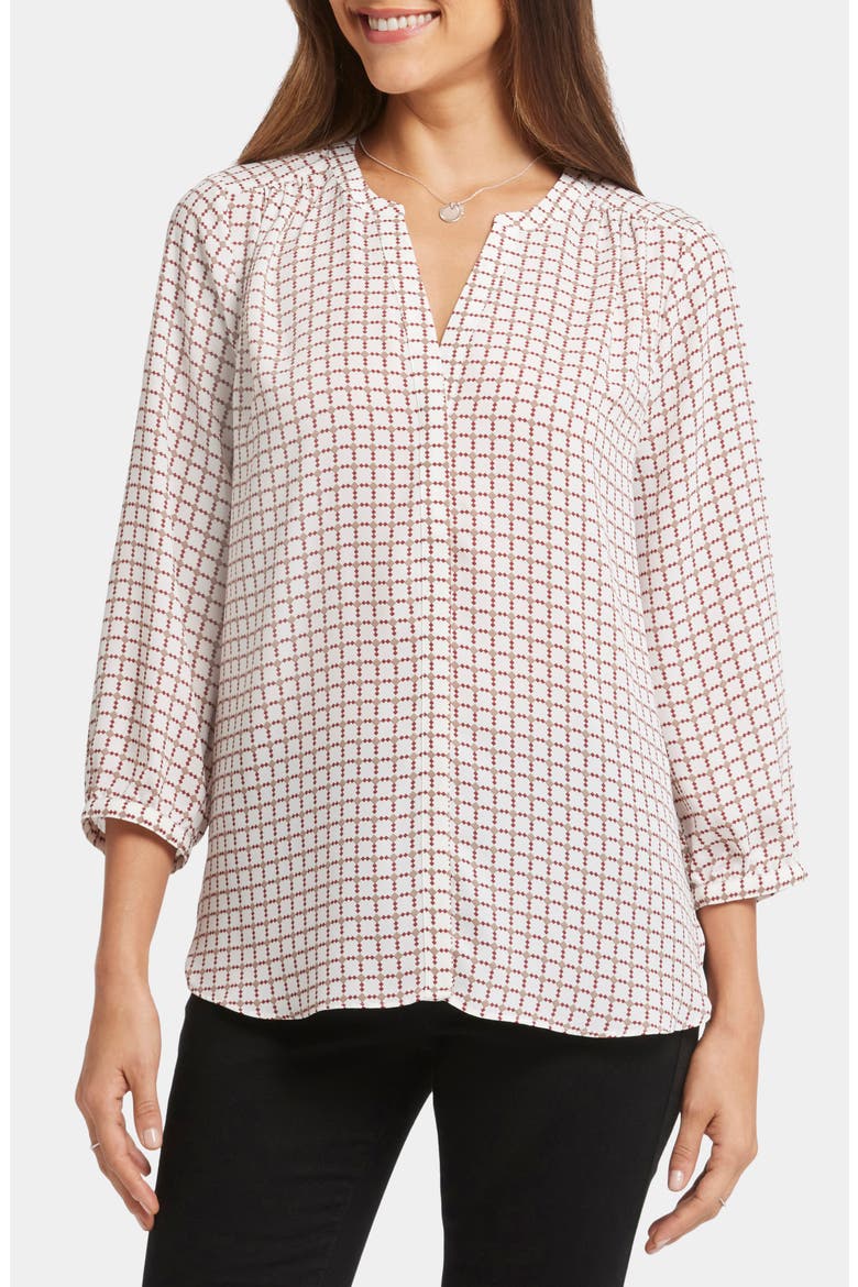 Pintuck Blouse, Main, color, GRACEFUL GEO