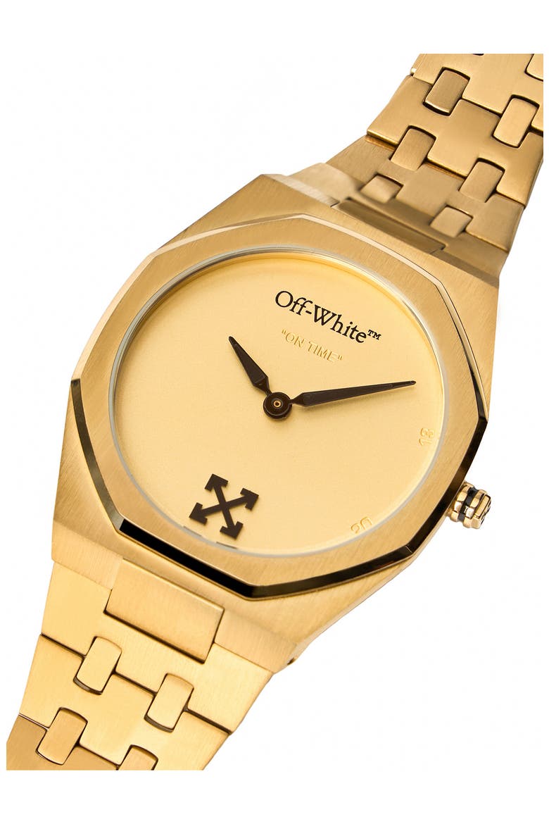 ON TIME Japanese Quartz Bracelet Watch, 39mm, Alternate, color, IP YELLOW GOLD