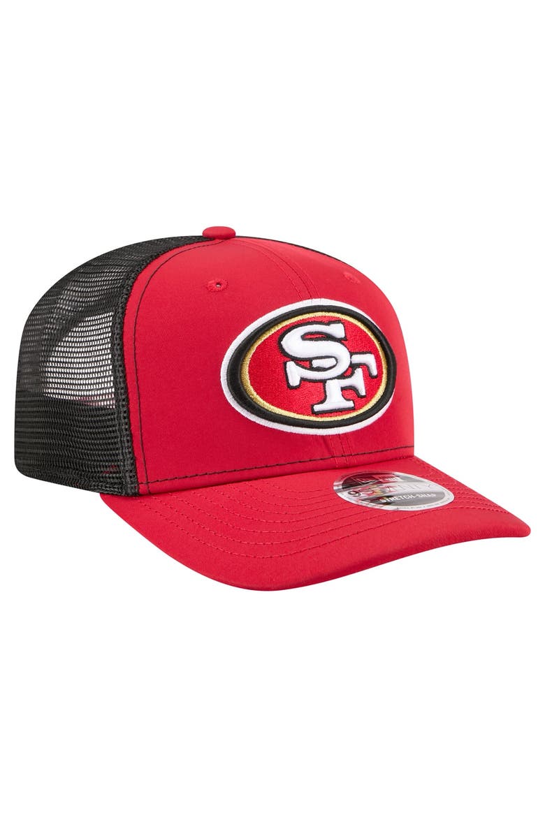 Men's New Era  Red San Francisco 49ers 9SEVENTY Trucker Adjustable Hat, Alternate, color, Red