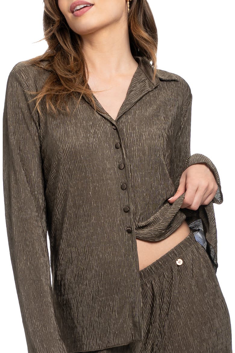 Rib Pajamas, Alternate, color, OLIVE
