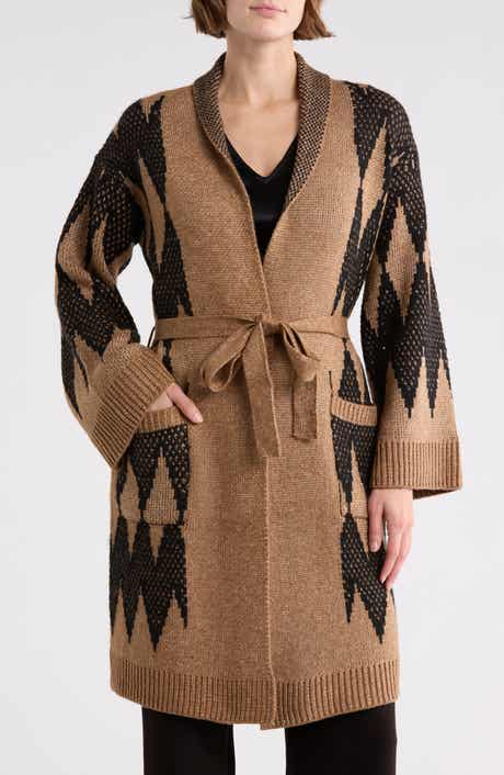 T Tahari Long Sleeve Pattern Sweater