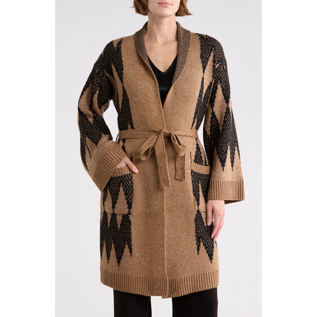 T Tahari Long Sleeve Pattern Sweater