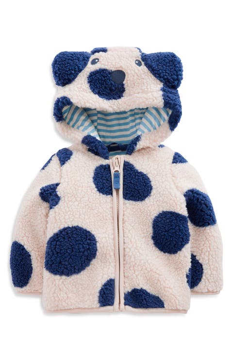Kids' Polka Dot High Pile Fleece Jacket