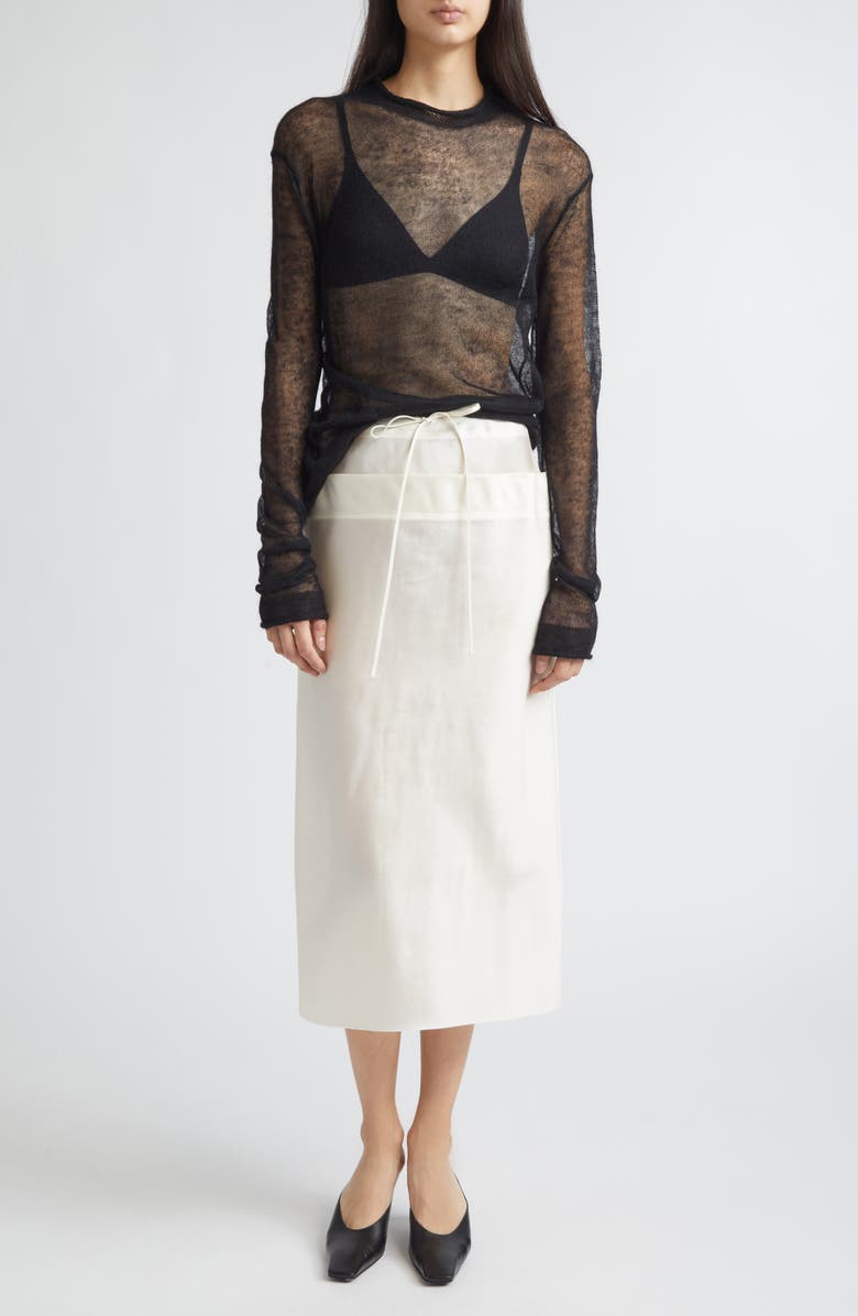 GIA STUDIOS Lanky Superkid Mohair & Extrafine Merino Wool Blend Sweater, Alternate, color, Black