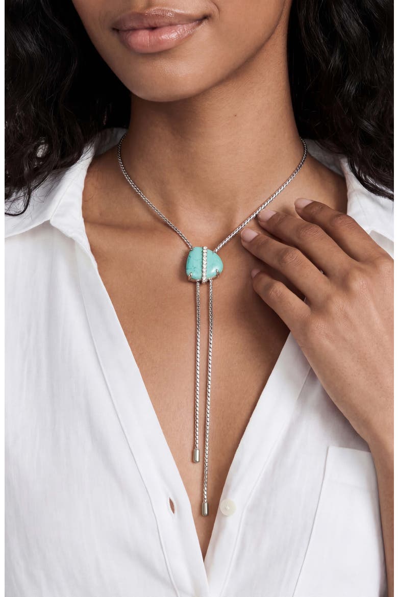 Solstice Bolo Necklace, Alternate, color, TURQUOISE AND SILVER