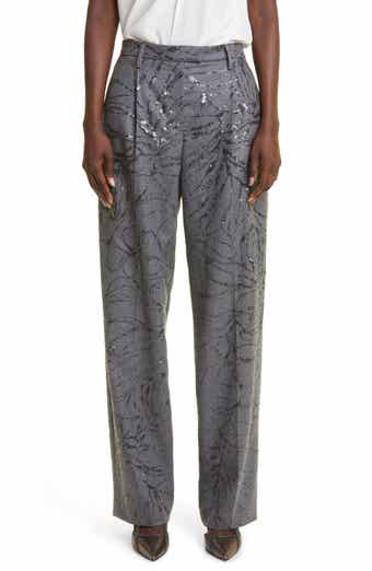 Brunello Cucinelli Sequin Detail Virgin Wool Pants