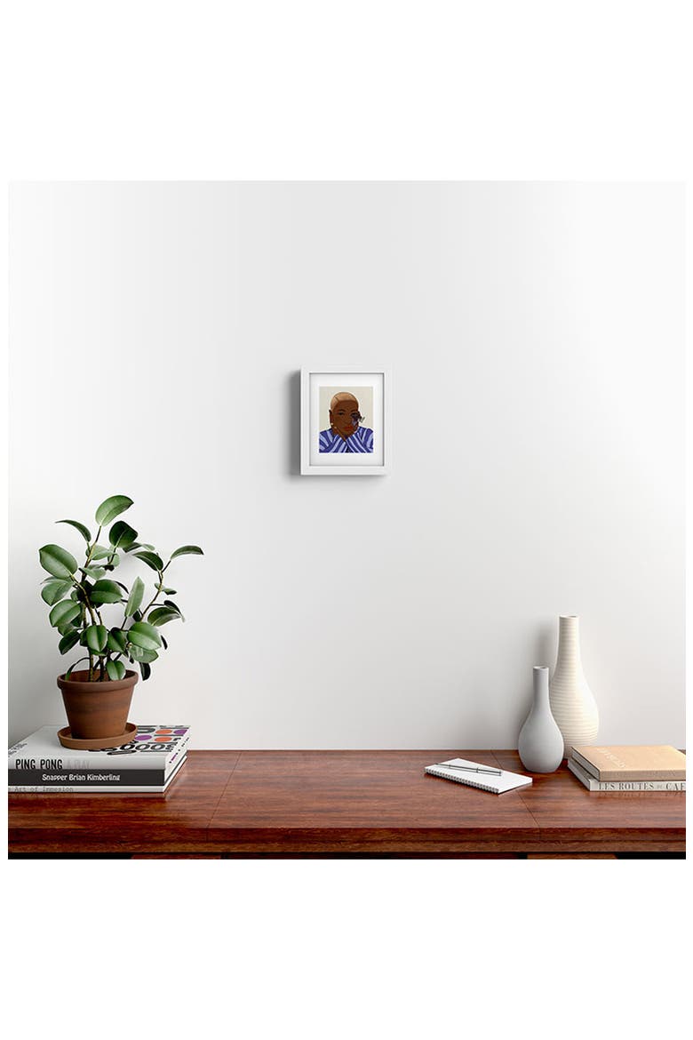 Oh My Soul Don't Be Afraid Framed Art Print, Alternate, color, WHITE FRAME