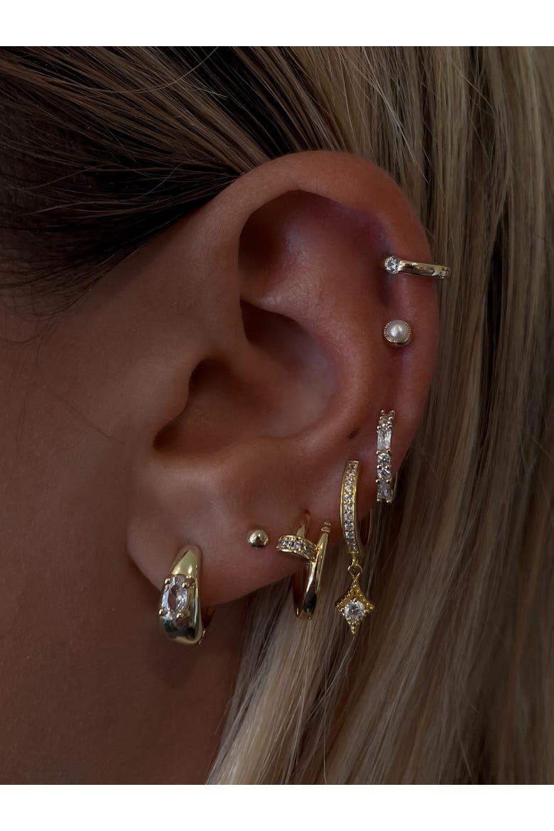 Diamond Tara Earrings, Alternate, color, Gold
