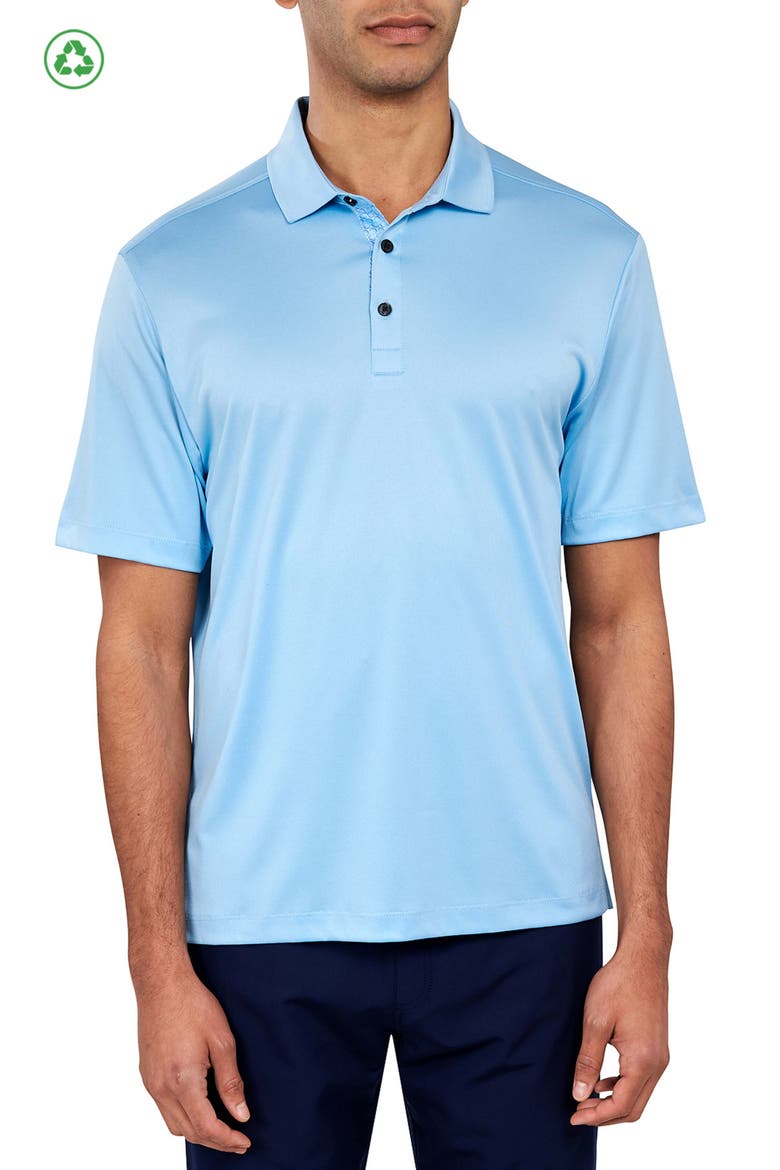 Regular Fit Solid Recycled Performance Golf Polo, Main, color, LT BLUE