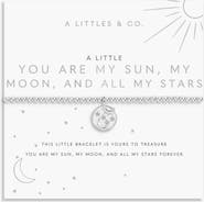 A Littles & Co A Little 'You Are My Sun, My Moon, And All My Stars' Bracelet In Silver Plating