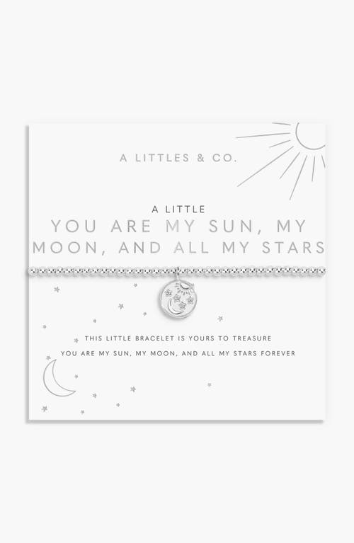 A Littles & Co. A Littles & Co A Little 'you Are My Sun, My Moon, And All My Stars' Bracelet In Silver Plating In Metallic