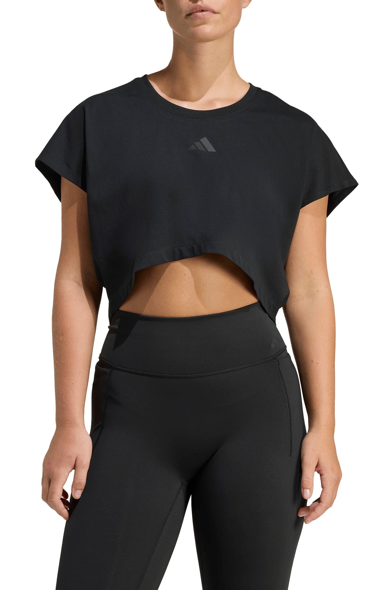 Power Workout Cropped Boxy 3-Stripes Tank
