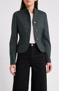 rag & bone Slade Plaid Crop Wool Blend Blazer