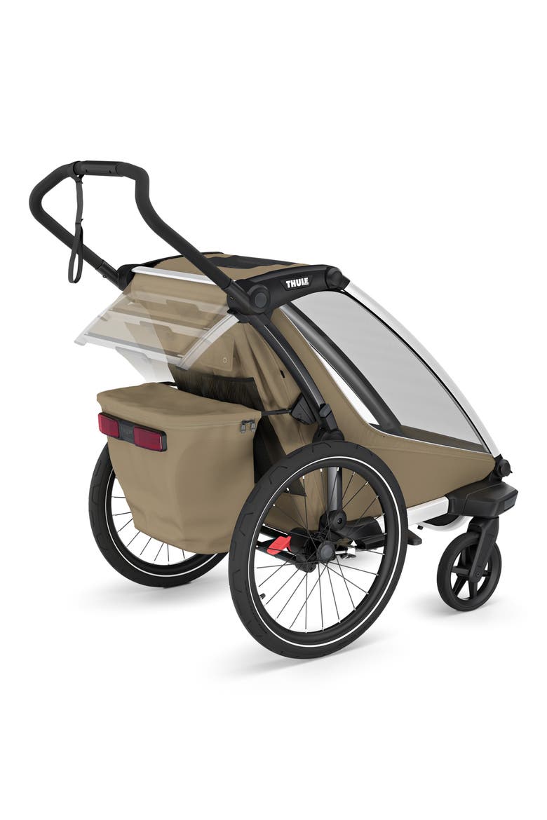 Chariot Cross 2 Single Cycle Trailer/Stroller, Alternate, color, FADED KHAKI