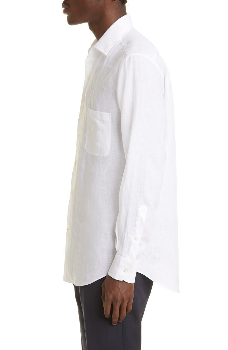 Loro Piana Andre Arizona Linen Button-Up Shirt, Alternate, color,