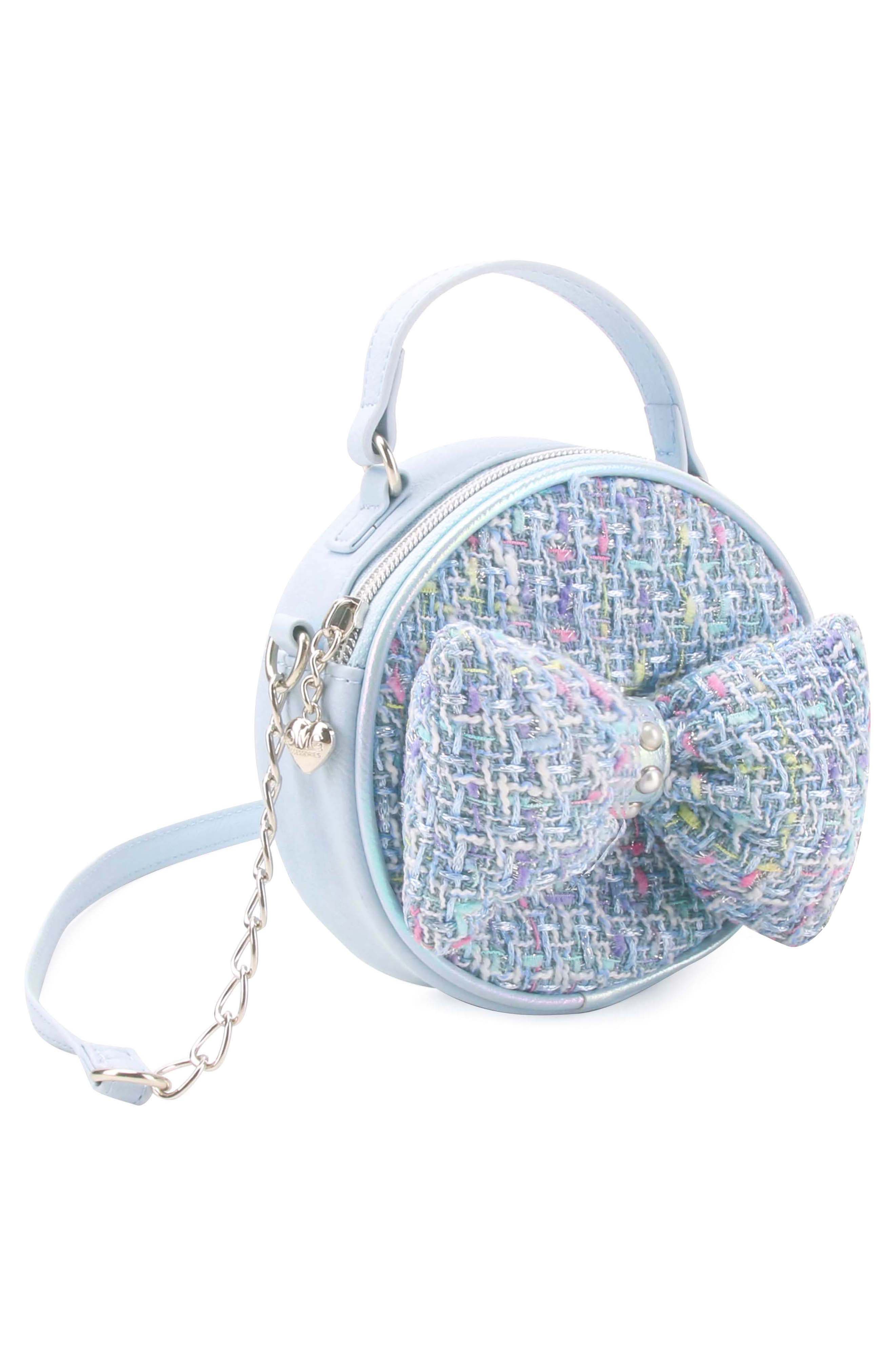 OMG Accessories Kids
 Bow Tweed Crossbody Bag, Alternate, color, 